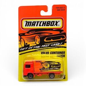Matchbox Volvo Container Truck #23 Orange Yellow 1996 Action System New NIP
